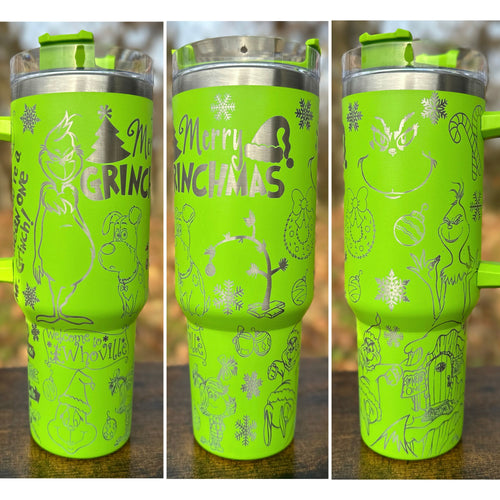 Mean One Full Wrap Grinch 40oz Cup - 14 Colors Available