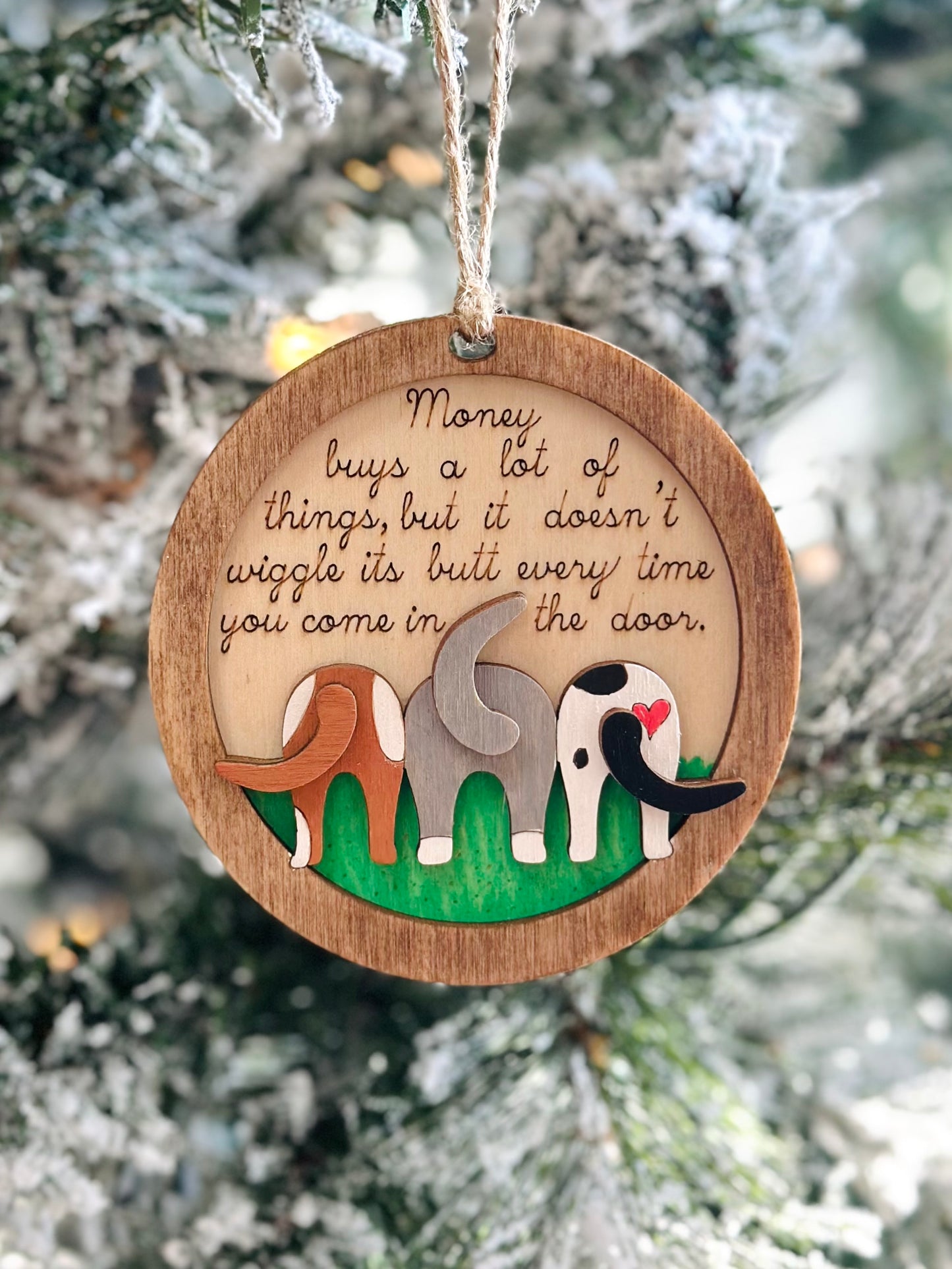 Dog Butts Christmas Ornament