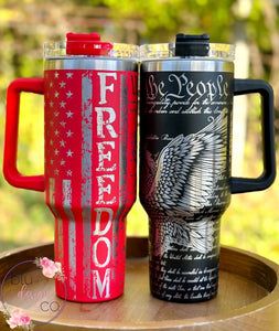 We The People Full Wrap 40oz Cup - 14 Colors Available