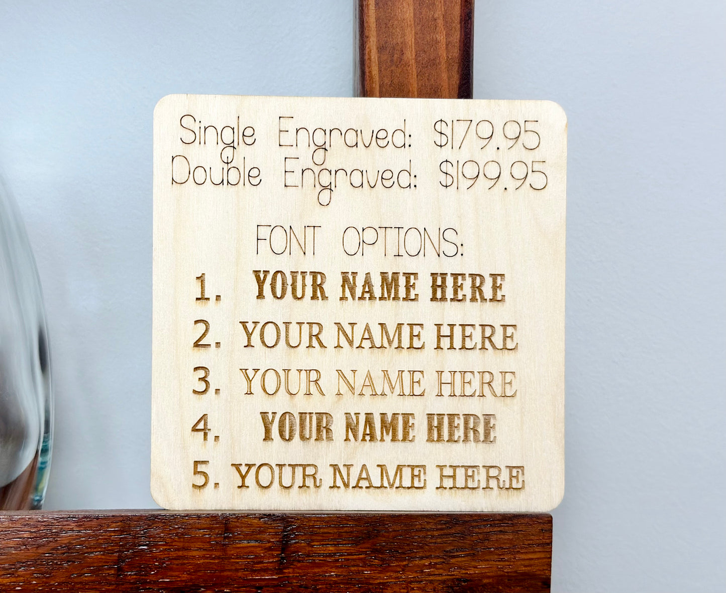 Custom Whiskey Stave Display Shelf