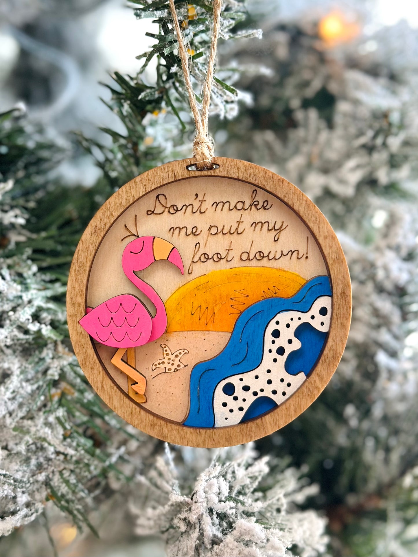 Flamingo Christmas Ornament