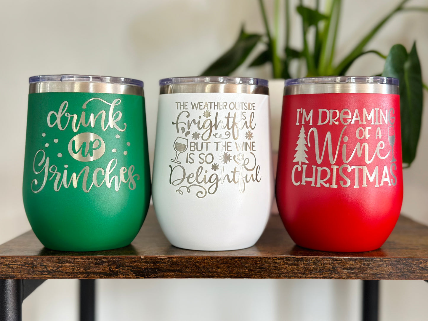 Christmas Wine Tumblers