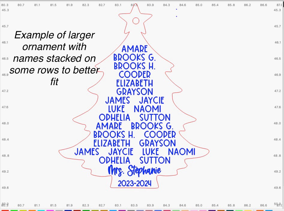 Personalized Class Tree Ornament