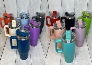 Butterfly Full Wrap 40oz Cup - 14 Colors Available