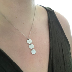 Multi Circle Initial Vertical Necklace
