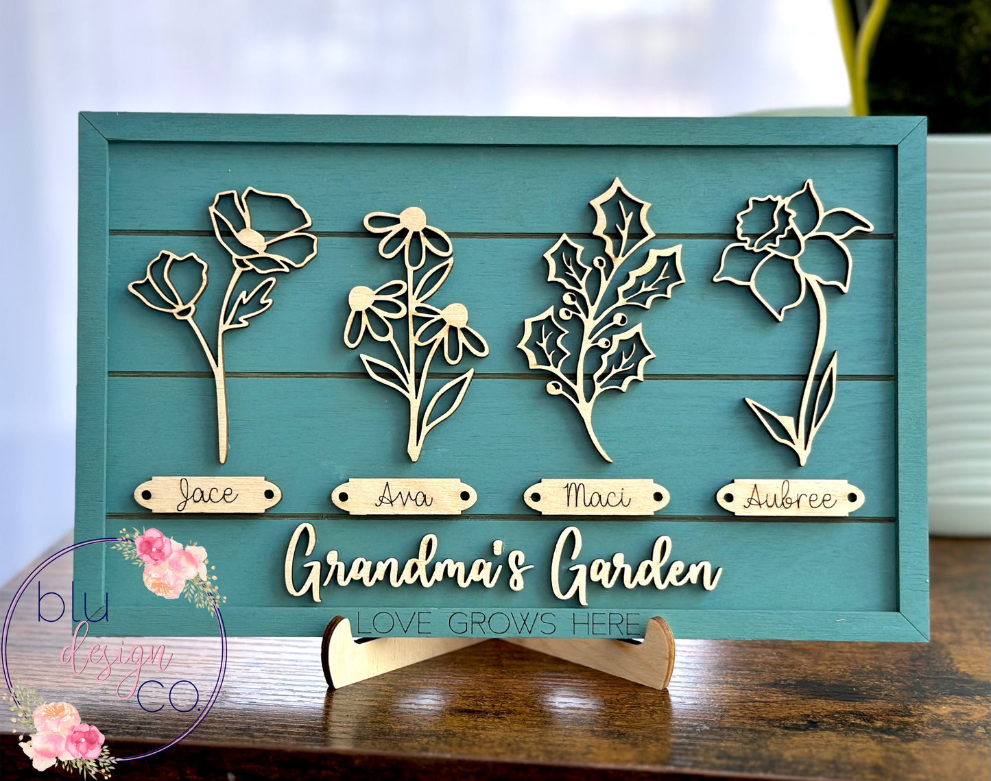 Custom Birth Flower Garden Frame