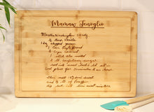 Load image into Gallery viewer, Large Bamboo Hand Written Recipe Cutting Board