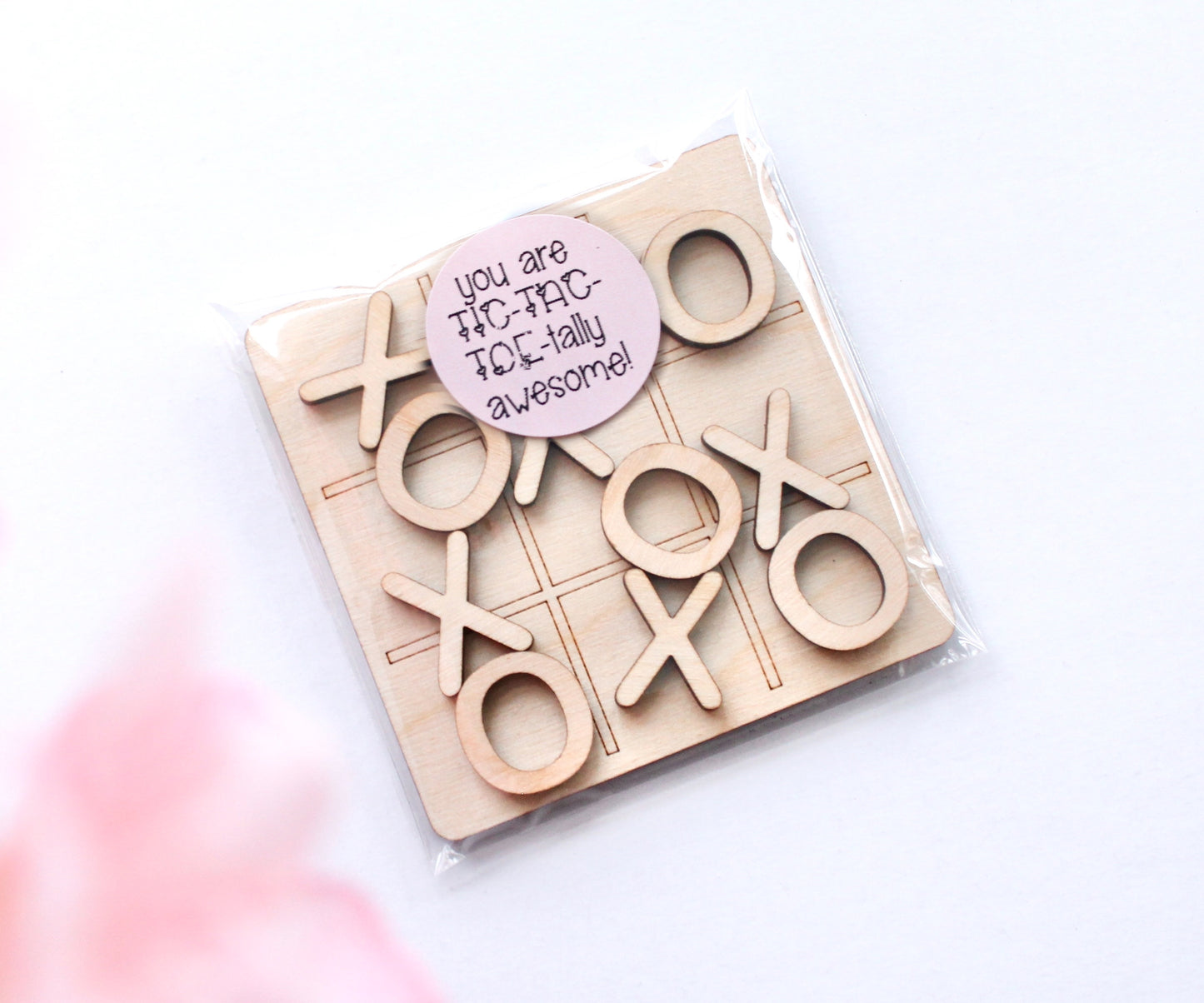 Wood Tic-Tac-Toe Valentine's Packs