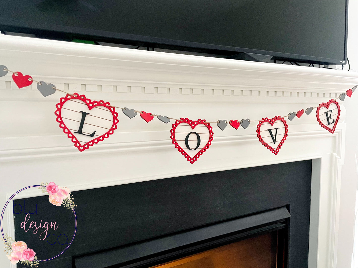 Wooden Heart Banner