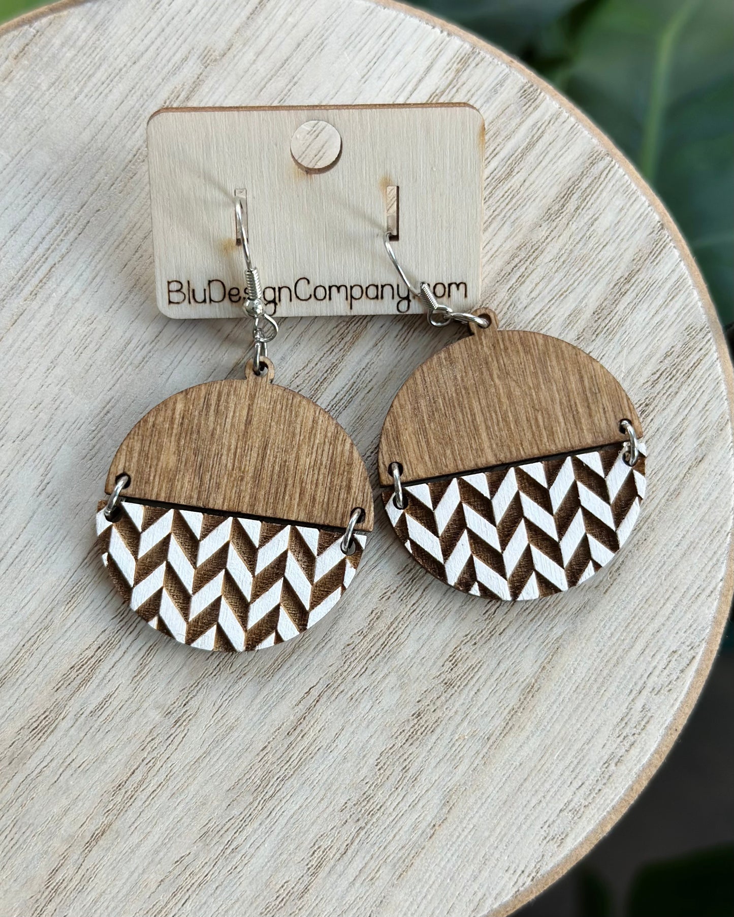 Chevron Split Drop Earrings