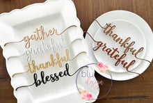 Load image into Gallery viewer, Thanksgiving Place Setting Words - 4 Pack