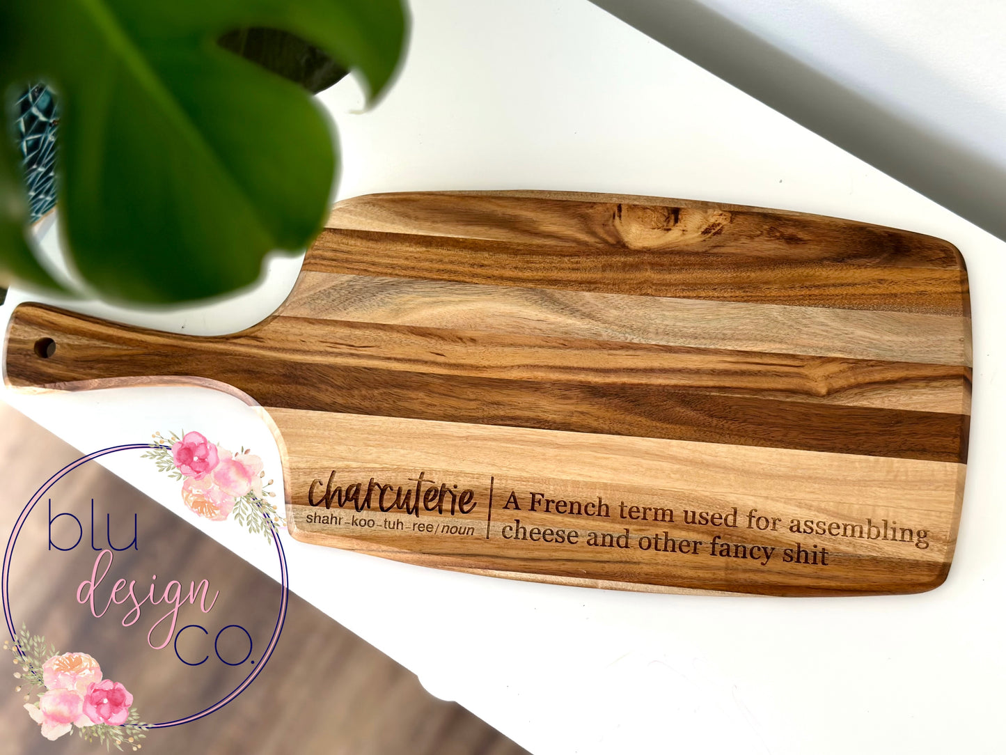 Acacia Fancy Shit Charcuterie Board