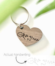 Load image into Gallery viewer, Custom Handwriting Wood Keychain