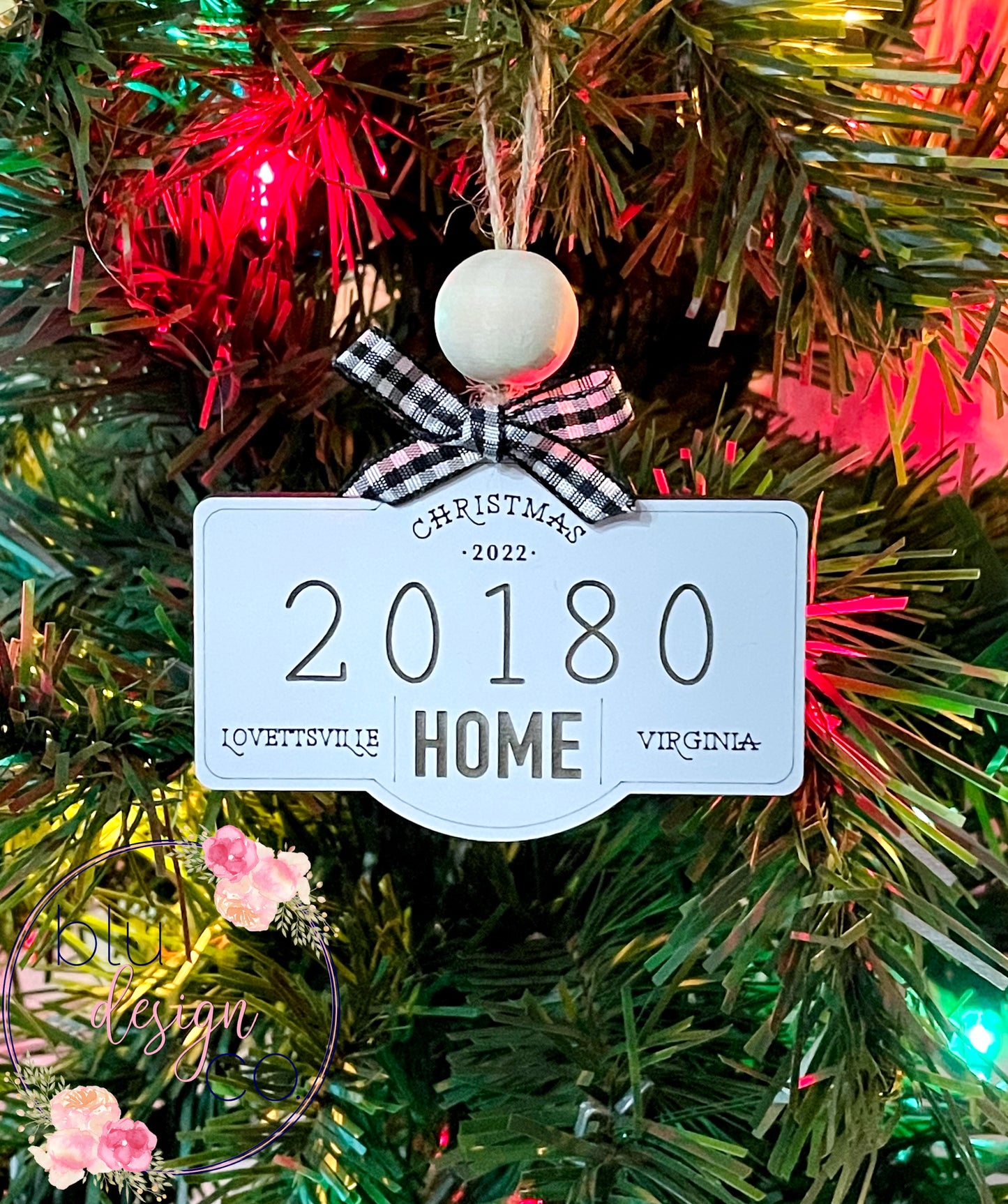 Zip Code Farmhouse Ornament