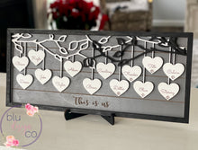 Load image into Gallery viewer, Custom Family Tree Hearts Sign