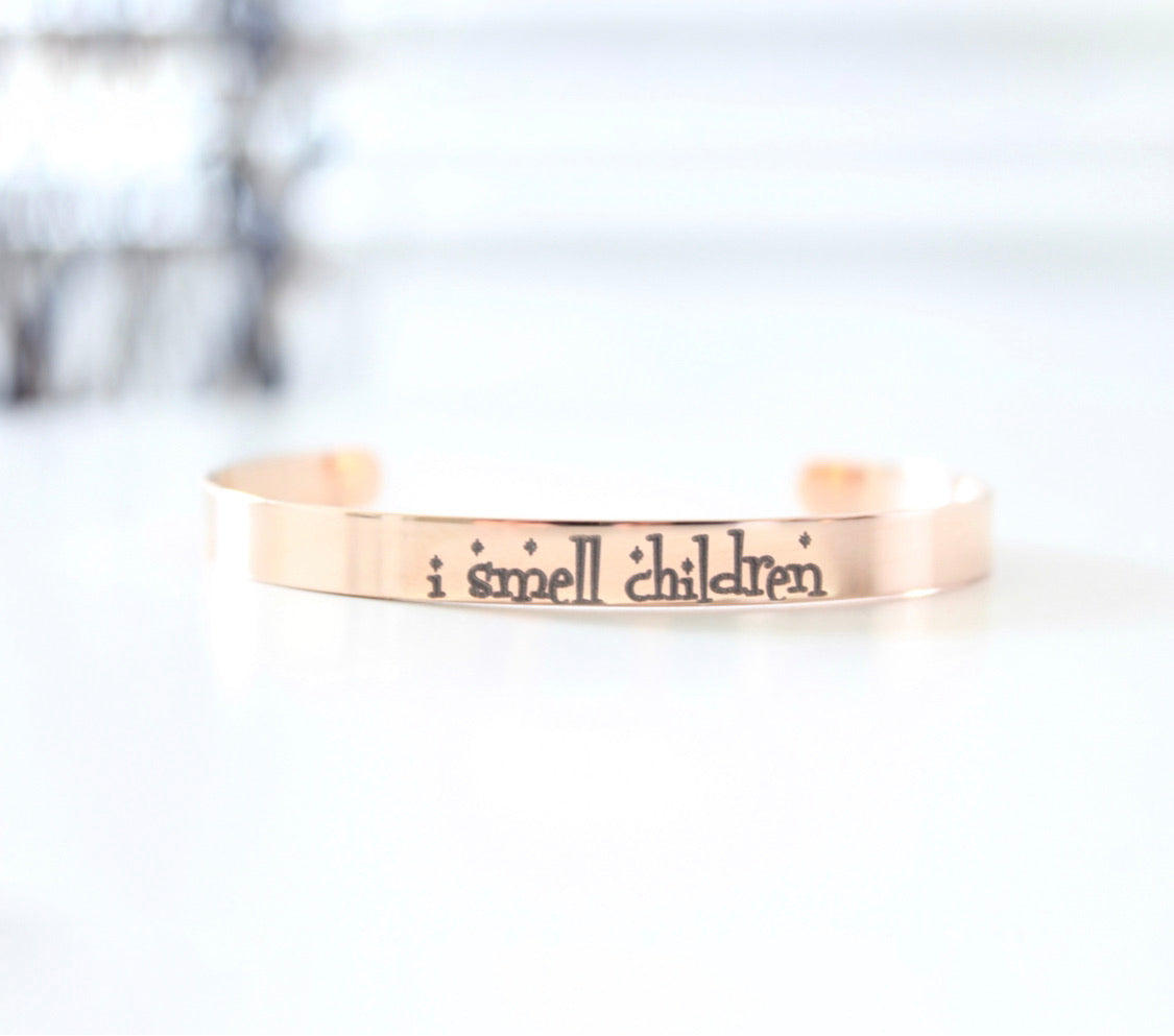 I Smell Children Bracelet- available in silver, gold, or rose gold