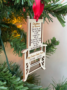 Personalized Christmas in Heaven Wooden Ornament