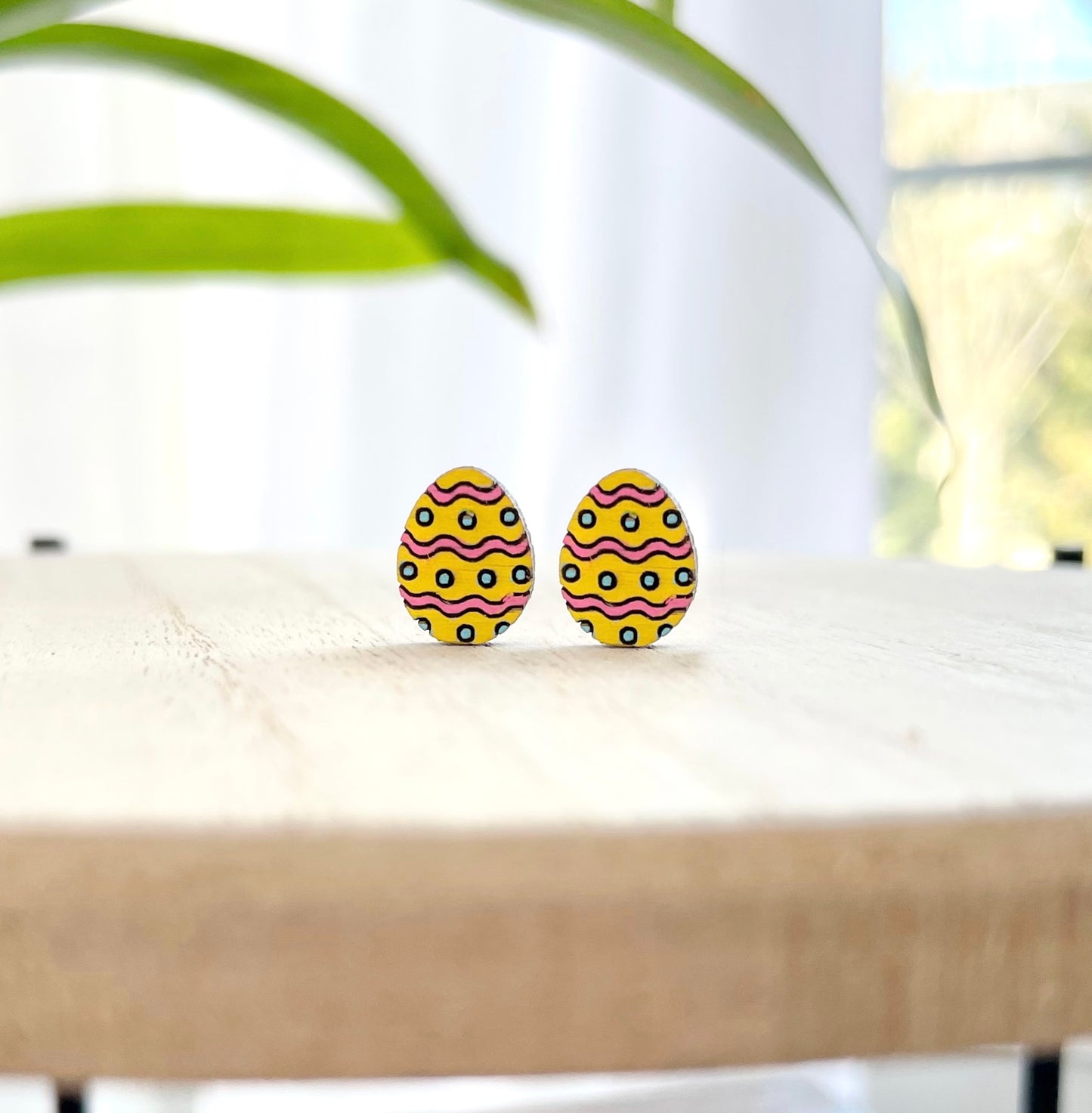 Easter Egg Painted Wood Studs