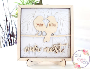 Our Nest Personalized Family Bird Frame