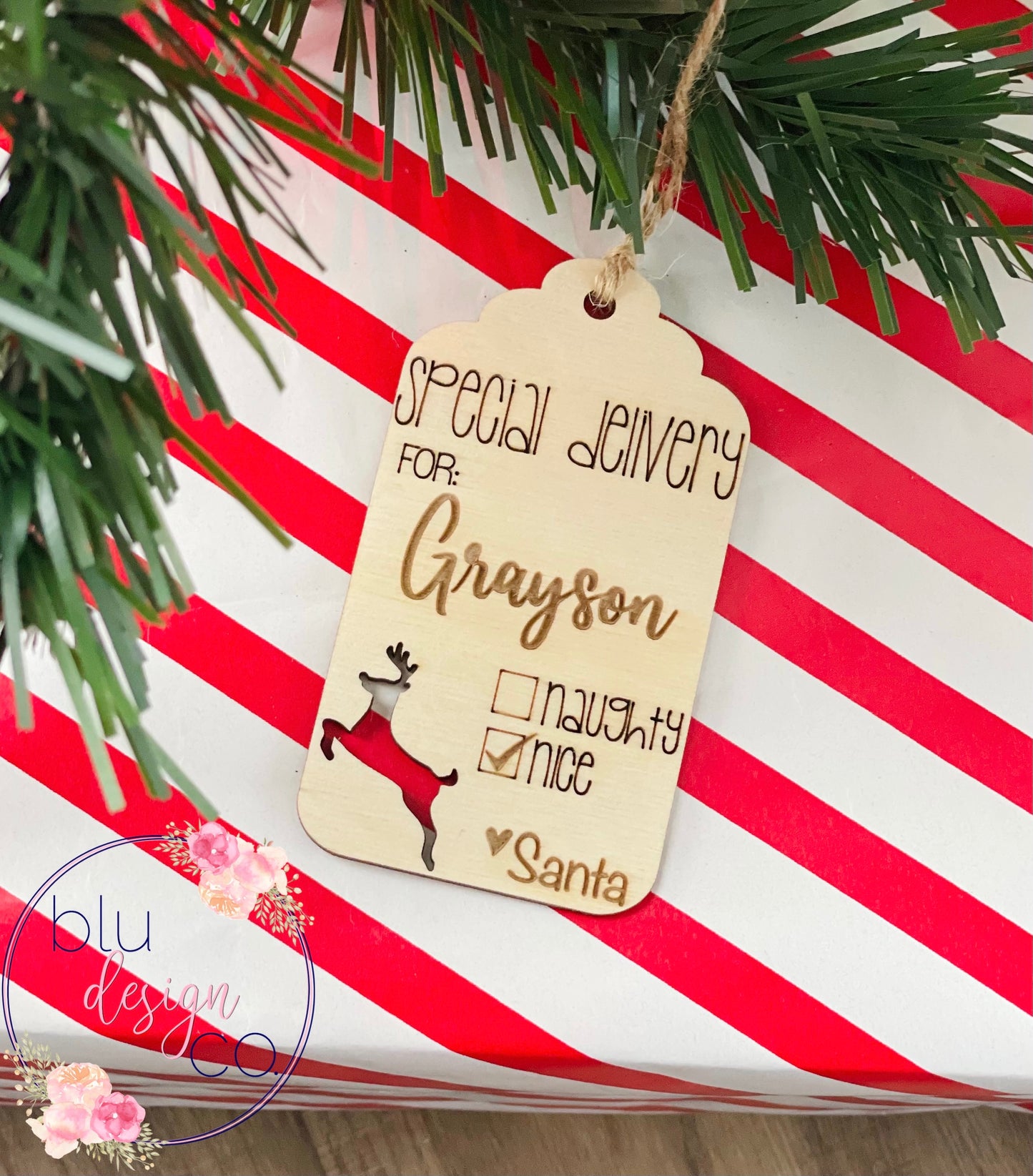 Personalized Santa Gift Tag