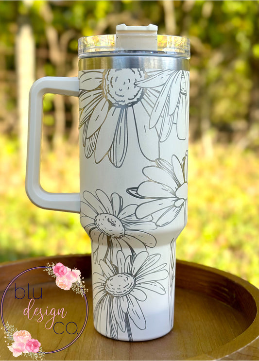 Daisy Full Wrap 40oz Cup - 14 Colors Available
