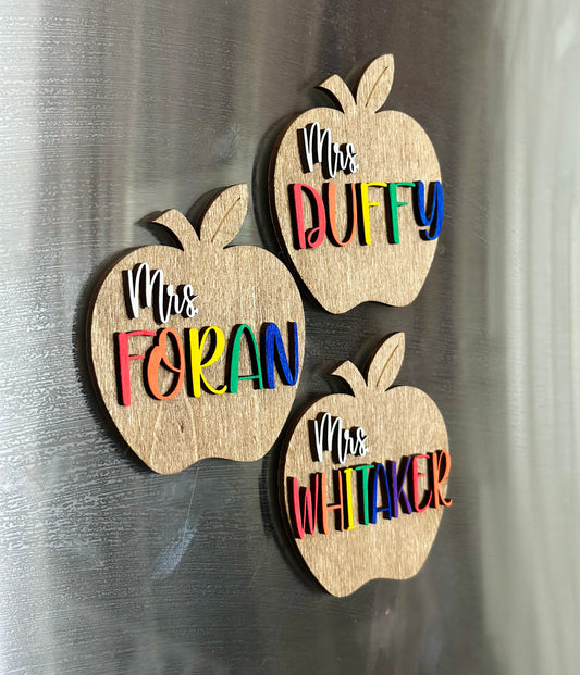 Personalized Apple Teacher Magnet