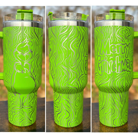 Merry Grinchmas Full Wrap Grinch 40oz Cup - 14 Colors Available