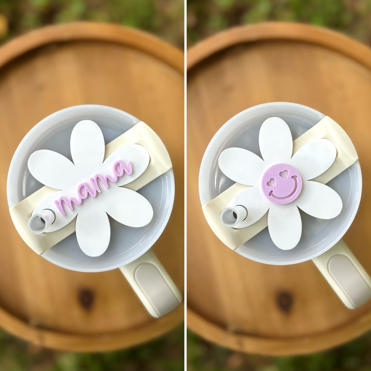 Acrylic Daisy Name Topper for Stanley H2.0 30oz 40oz or 40oz dupe cup