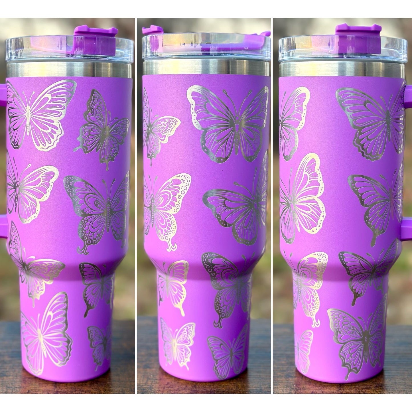 Butterfly Full Wrap 40oz Cup - 14 Colors Available