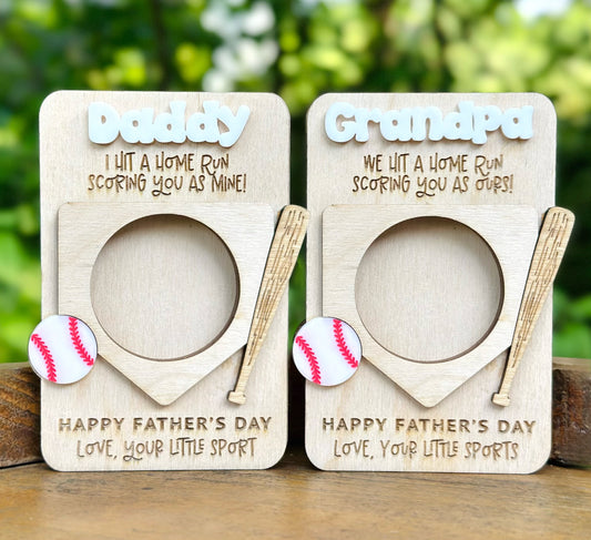 Personalized Baseball Photo Frame Magnet