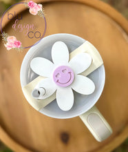 Load image into Gallery viewer, Acrylic Daisy Name Topper for Stanley H2.0 30oz 40oz or 40oz dupe cup