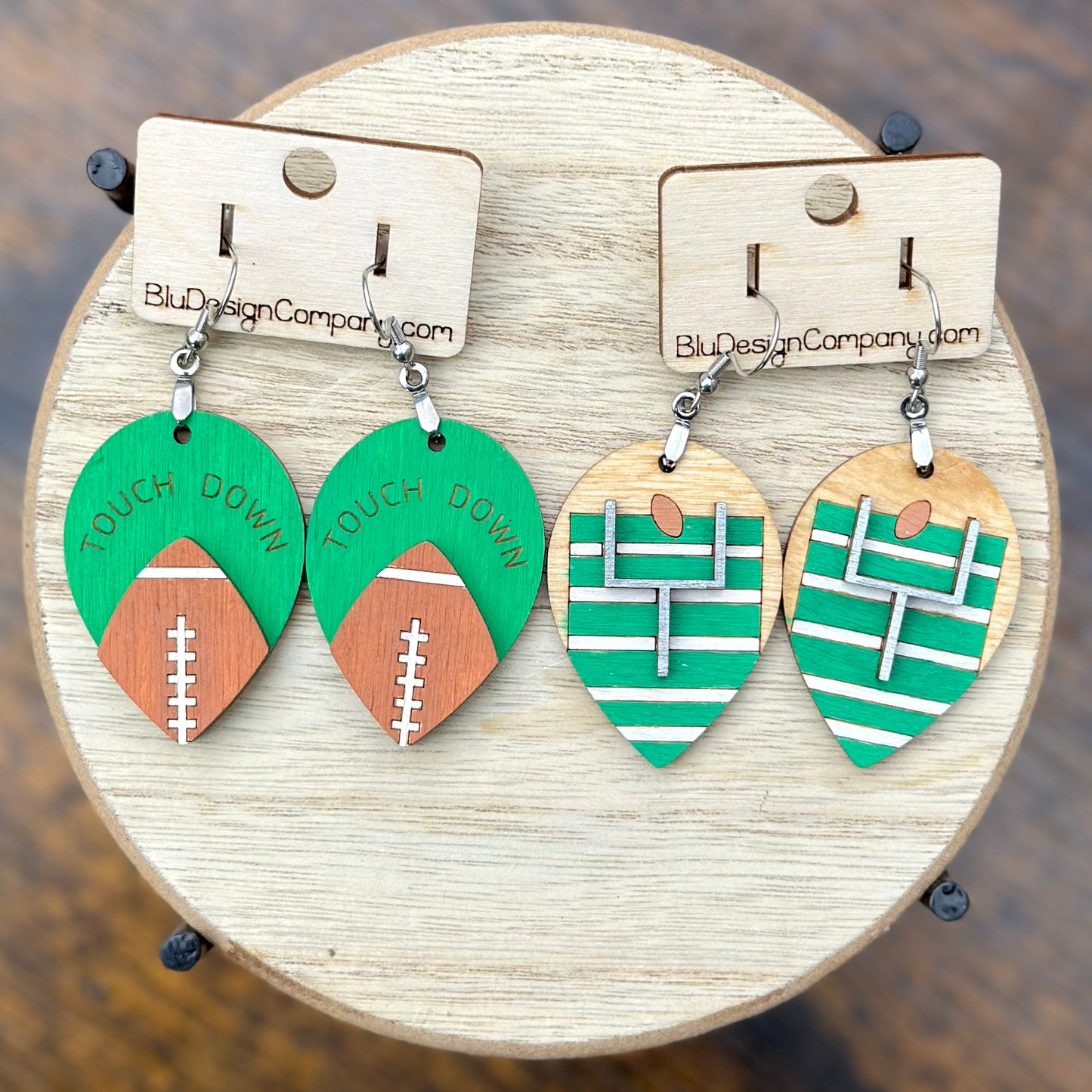 Football Layered Dangle Earrings