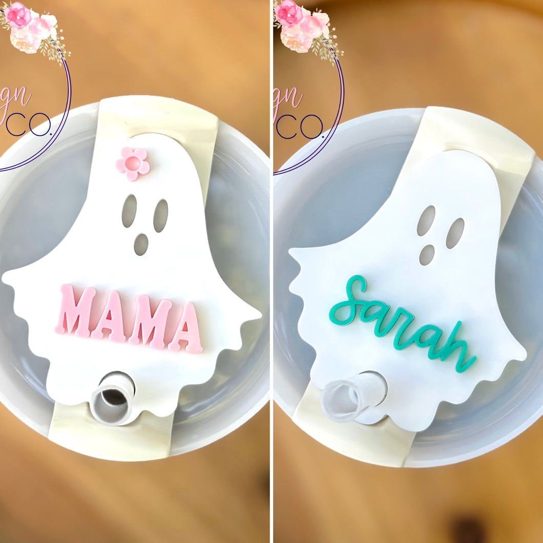 Acrylic Ghost Name Topper for Stanley H2.0 30oz 40oz or 40oz dupe cup
