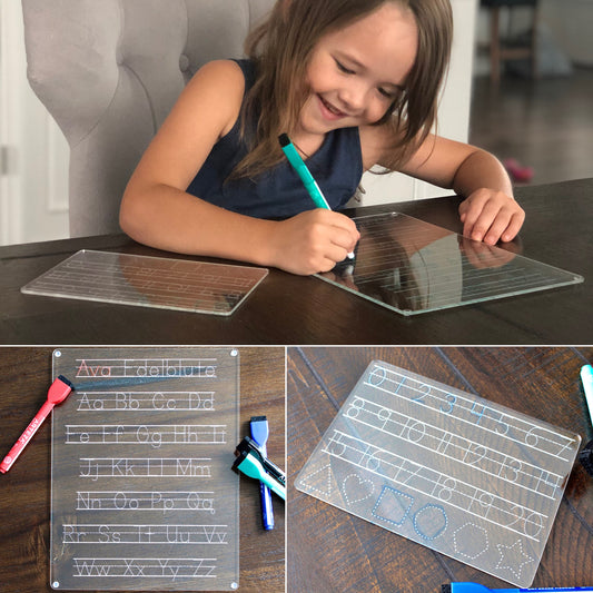 Personalized Alphabet Board - Print or Cursive, Numbers, Colors