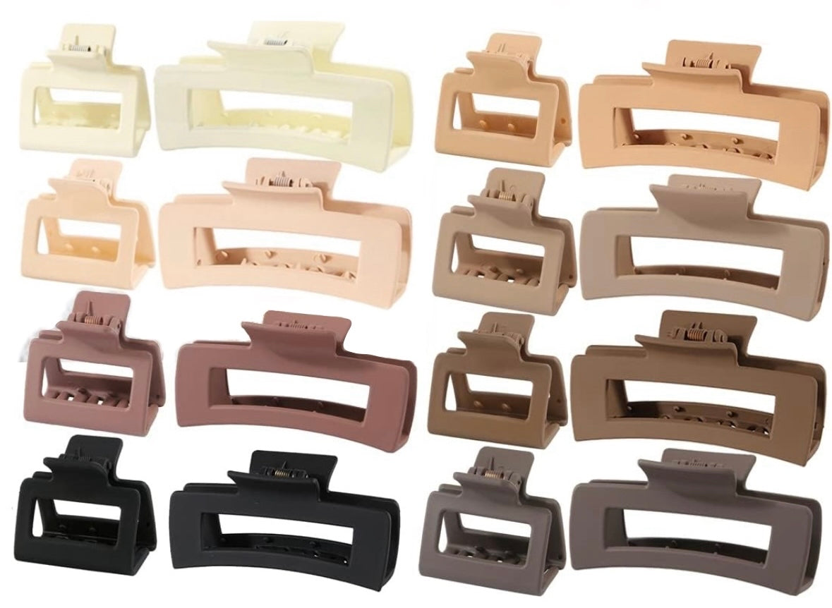 Floral Branch Engraved Claw Hair Clip