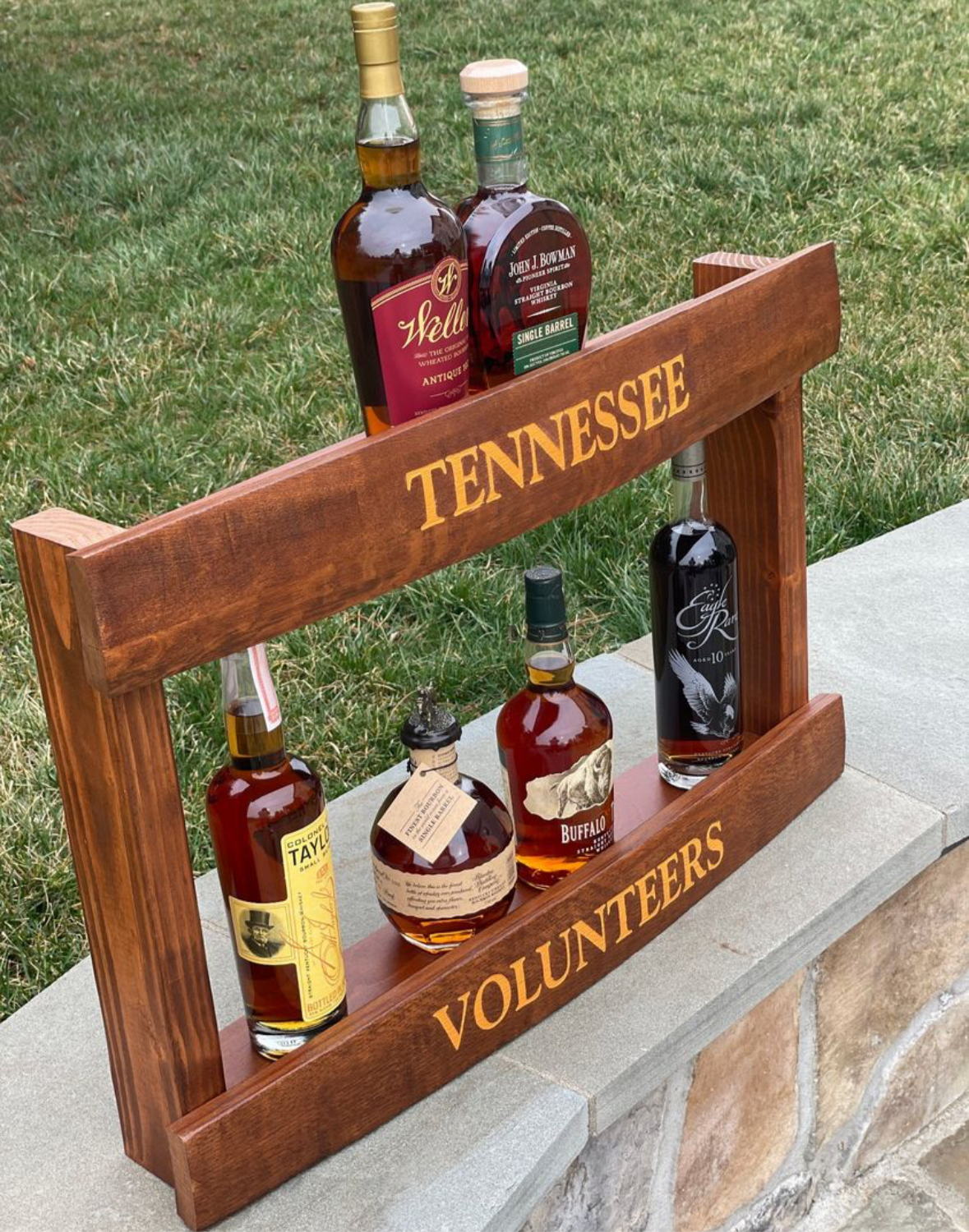 Custom Whiskey Stave Display Shelf