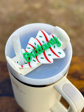 Load image into Gallery viewer, Acrylic Christmas Cake Name Topper for Stanley H2.0 30oz 40oz or 40oz dupe cup