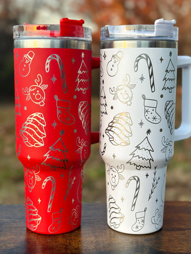 Christmas Full Wrap 40oz Cup - 14 Colors Available
