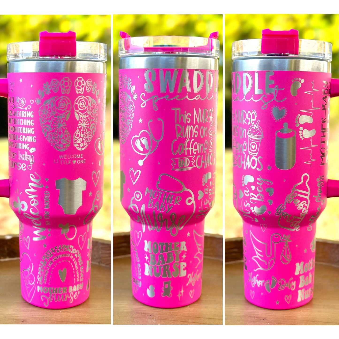 Postpartum Nurse Full Wrap 40oz Cup - 14 Colors Available