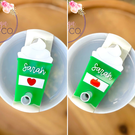 Acrylic Latte Name Topper for Stanley H2.0 30oz 40oz or 40oz dupe cup