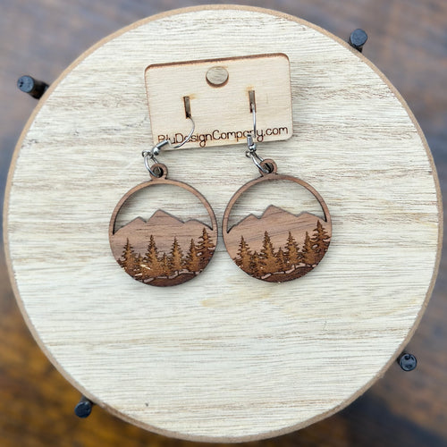 Walnut Mountain Dangle Earrings