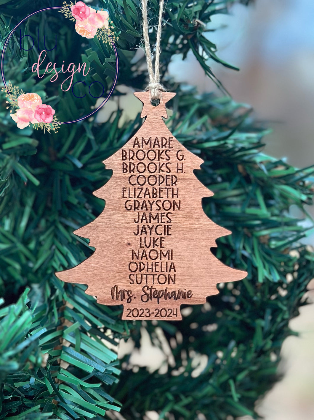 Personalized Class Tree Ornament