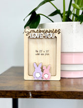 Load image into Gallery viewer, Somebunny Loves You Easter Photo Magnet (1-6 bunnies)