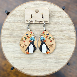 Penguin Layered Dangle Earrings
