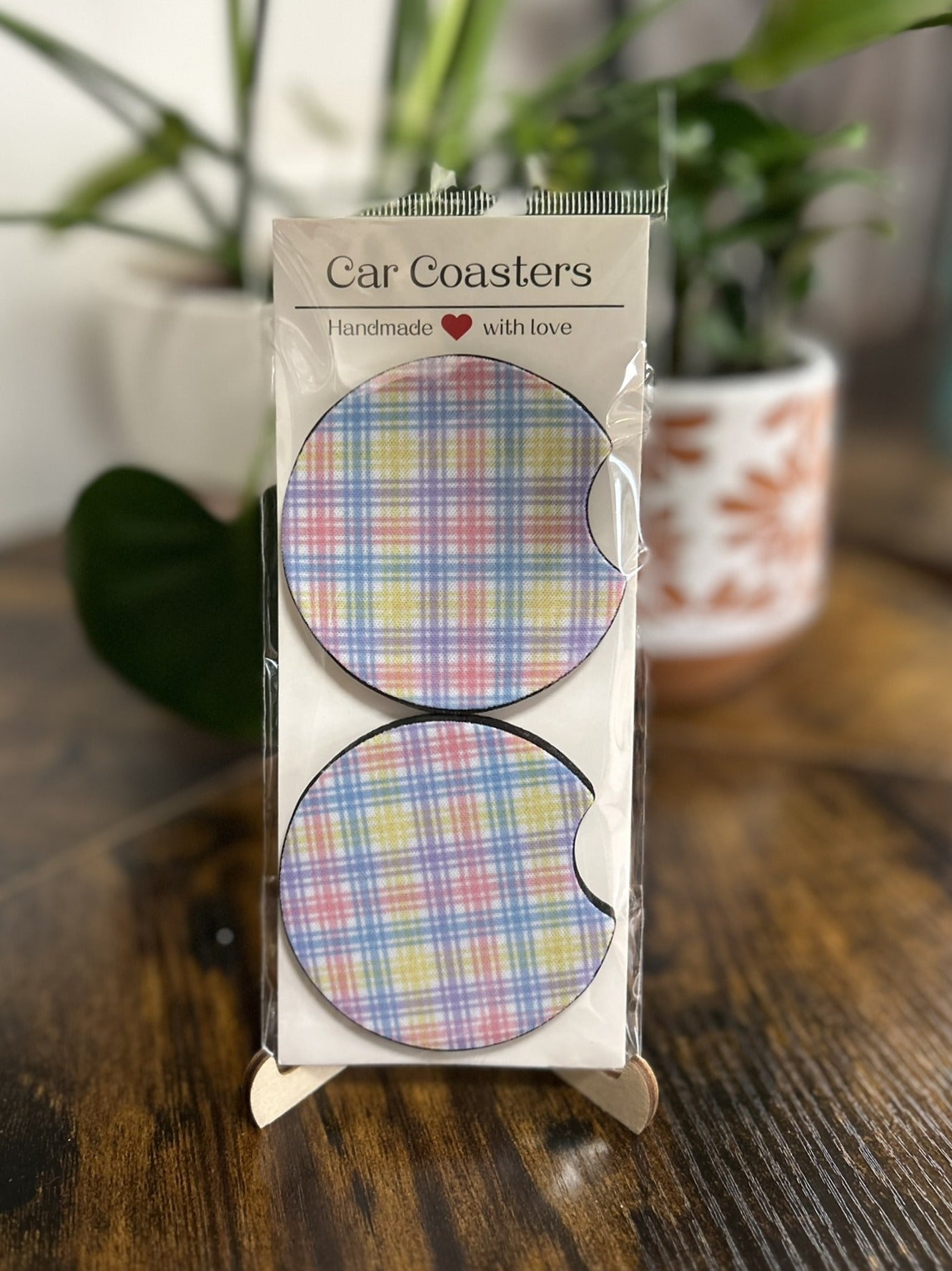 Coaster - Pink Plaid.JPG