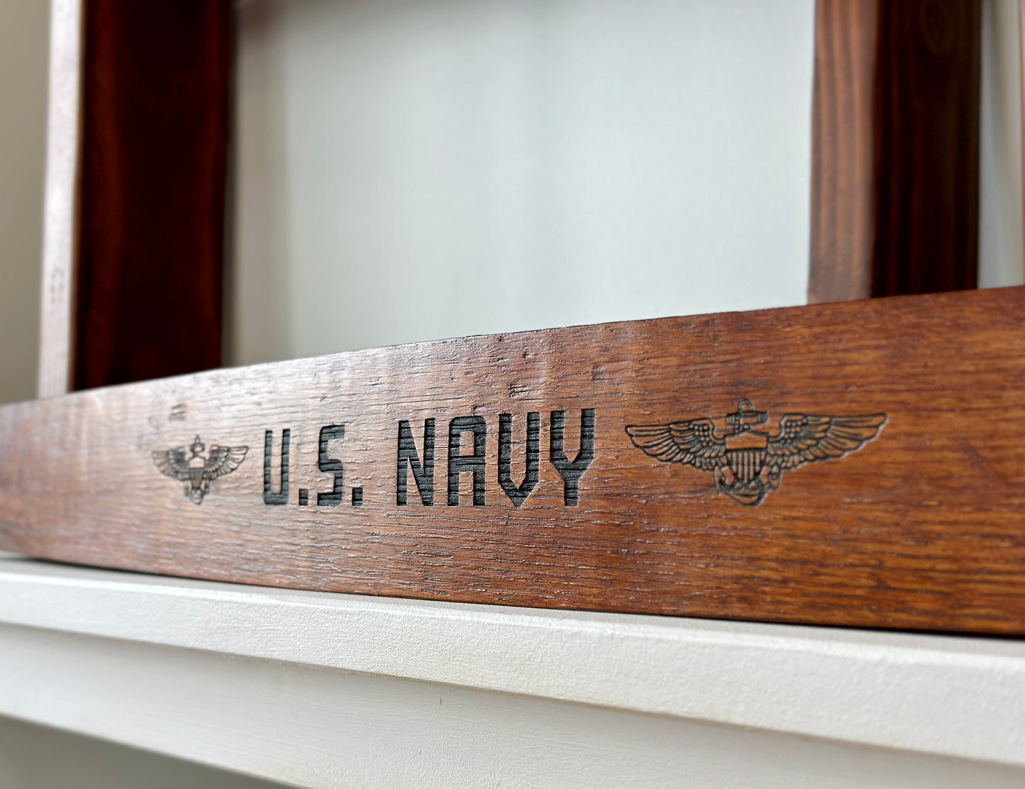 Custom Whiskey Stave Display Shelf