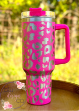 Load image into Gallery viewer, Leopard Print Full Wrap 40oz Cup - 14 Colors Available