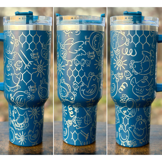 Chicken Full Wrap 40oz Cup - 14 Colors Available