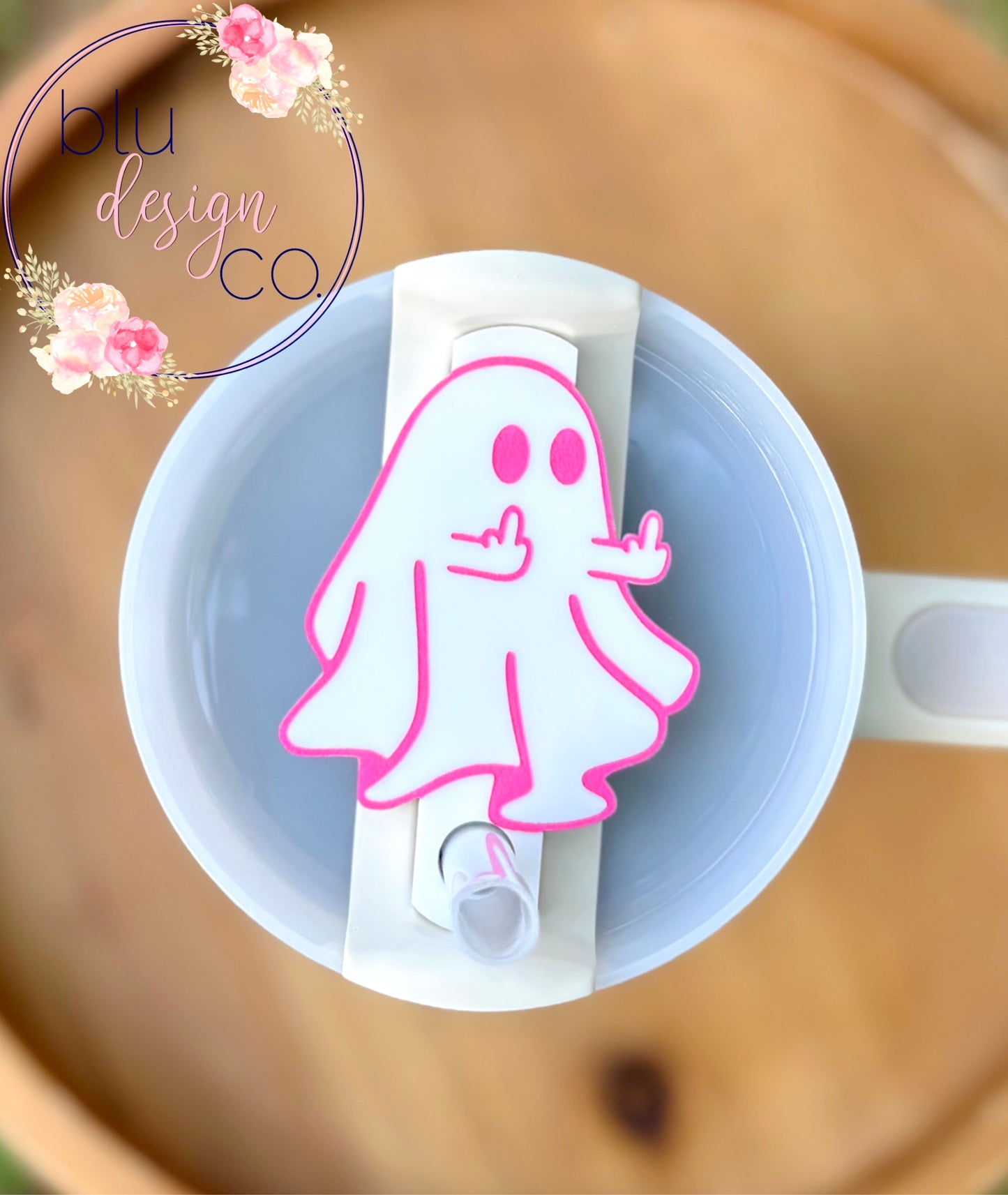 Acrylic Middle Finger Ghost Topper for Stanley H2.0 30oz 40oz or 40oz dupe cup