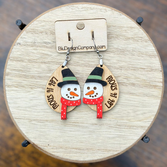 Let It Snow Layered Dangle Earrings